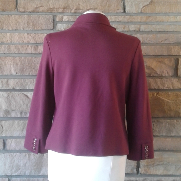 Banana Republic Maroon Jersey Knit Jacket - Picture 2 of 4